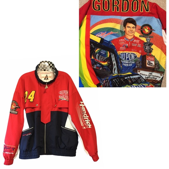RARE VTG 1995 Jeff Gordon Racing Jacket Nascar Speed Zone XL HTF - Picture 1 of 16